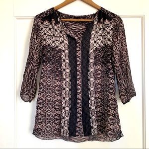 SILK Beautiful Abstract Blouse Top Tibi 6